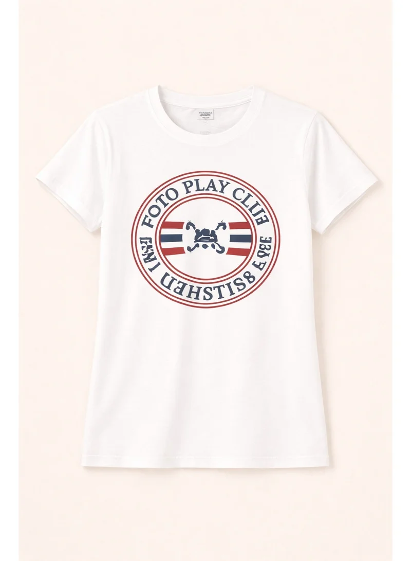 Polo Play Girls Graphic T-shirt -WHITE